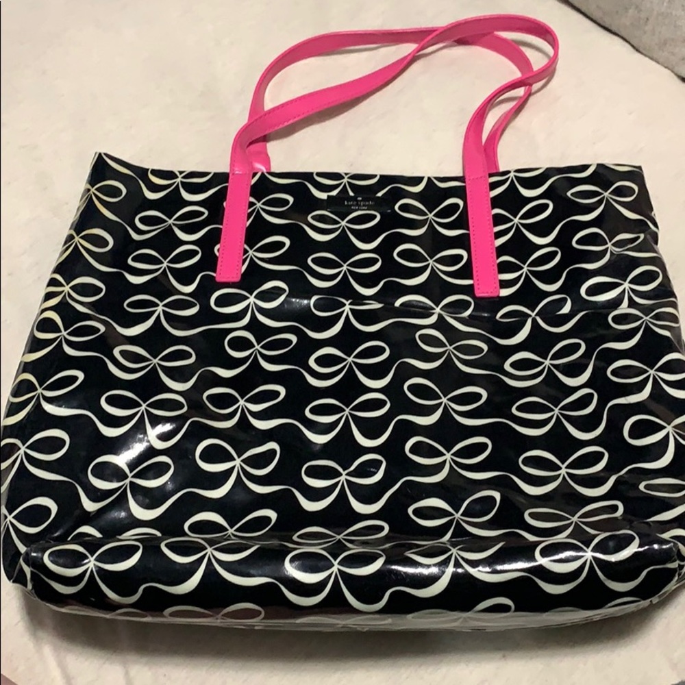 Ribbon 🎀 Pattern Coated Kate Spade Tote